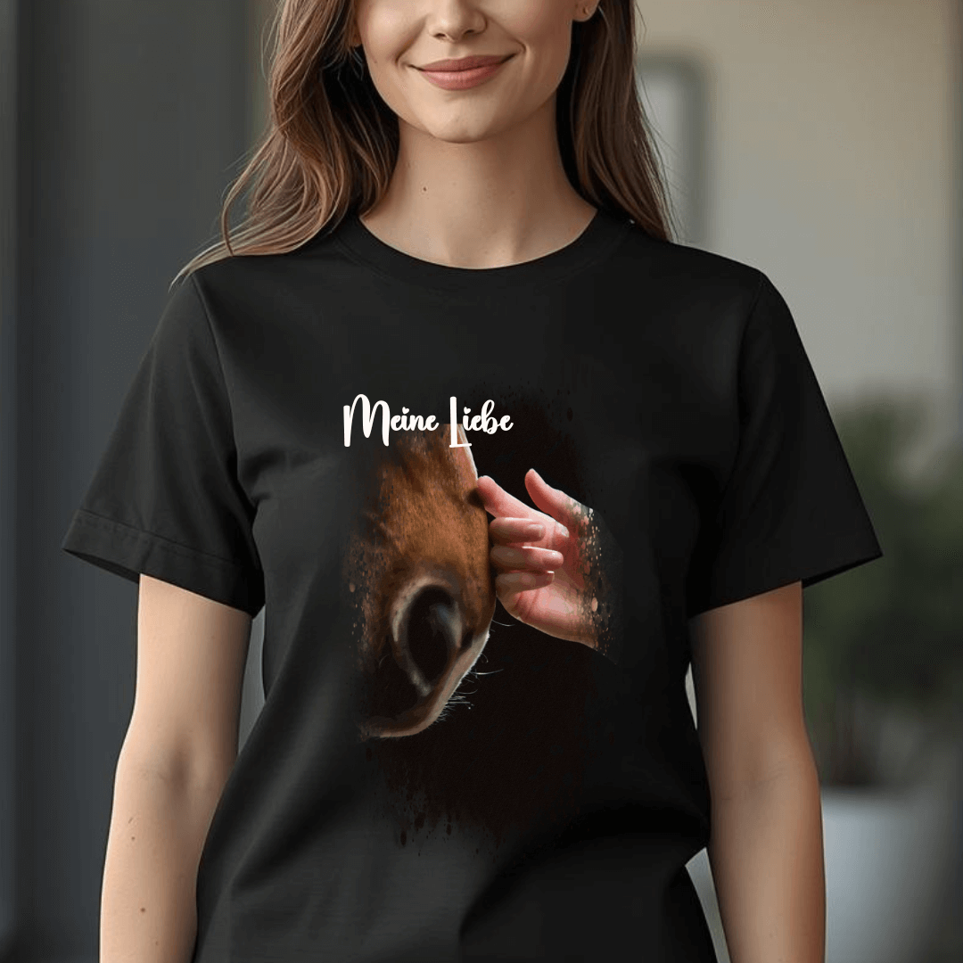 Personalisiertes Damen T-Shirt mit deinem Pferdefoto