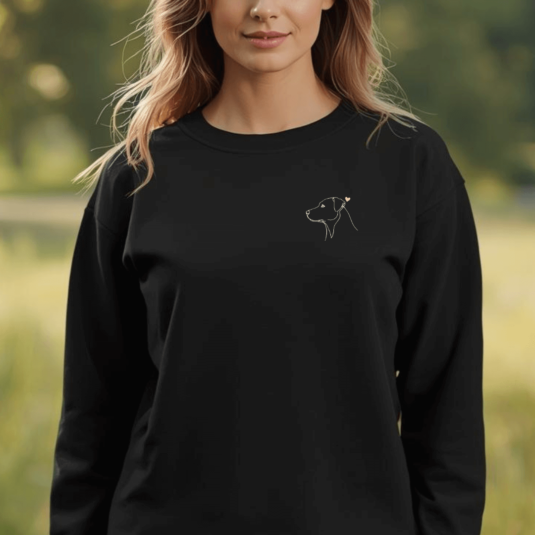 Treues Herz - Bio-Sweatshirt für Damen |Brustmotiv
