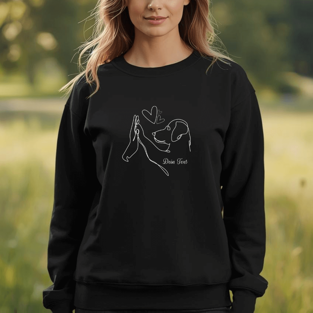 Wahre Liebe - Bio-Sweatshirt für Damen-Dein Wunschtext