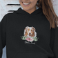 Flower Australian Shepherd- Bio-Hoodie für Damen-Dein Wunschtext