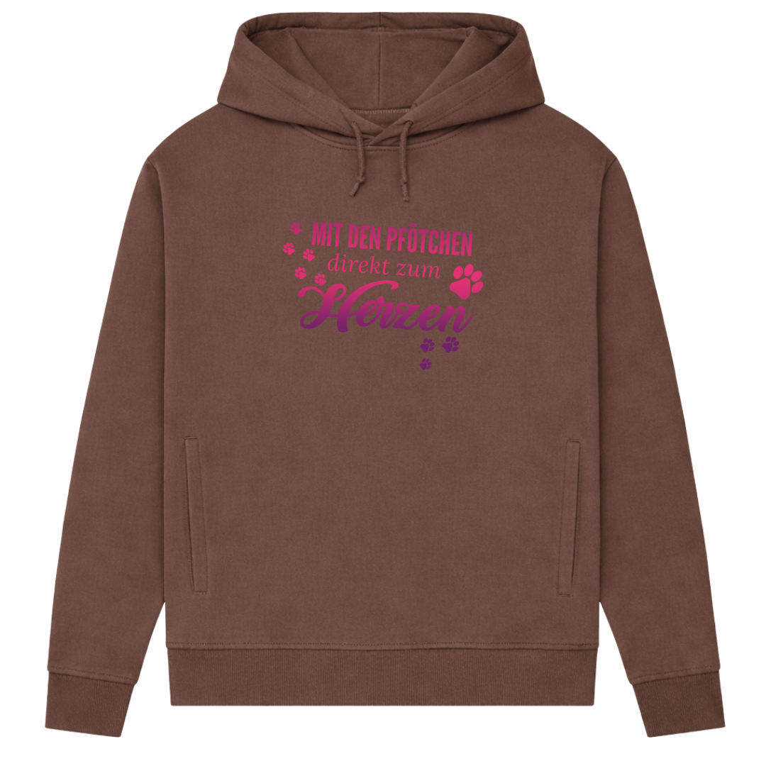 Direkt zum Herzen– Hoodie aus Bio-Baumwolle für Damen