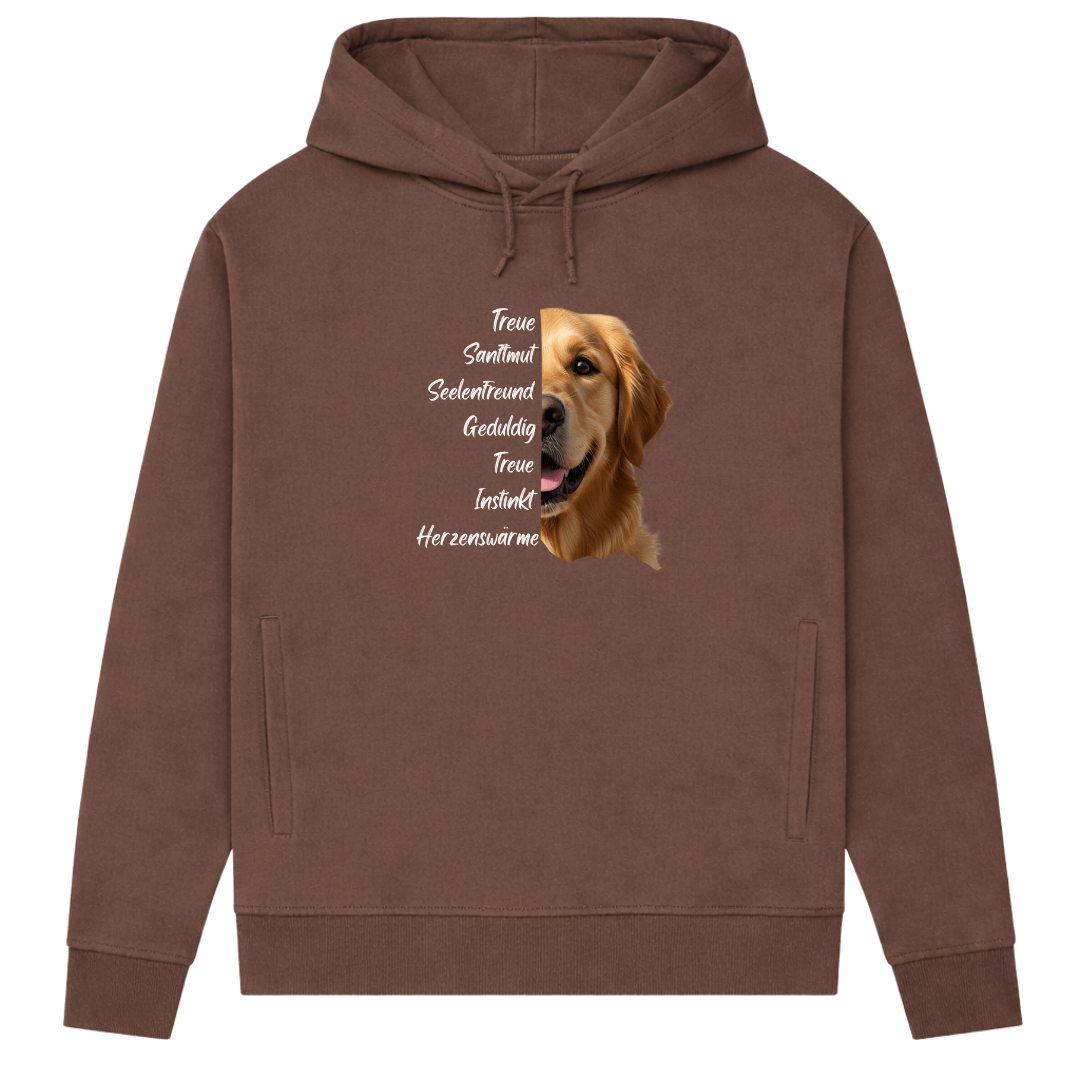 Golden Retriever– Hoodie aus Bio-Baumwolle für Damen