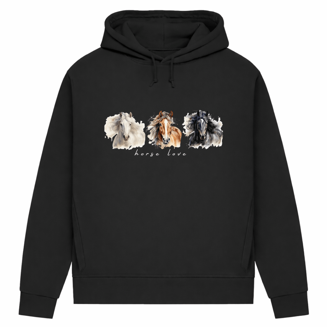 Horse Love – Hoodie aus Bio-Baumwolle für Damen