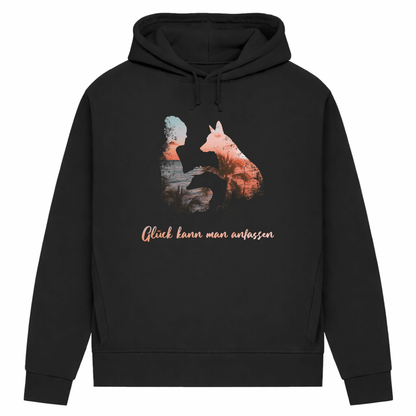 Glück kann man anfassen – Hoodie aus Bio-Baumwolle für Damen