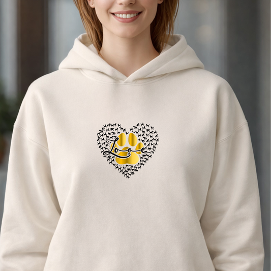 Love Dog– Hoodie aus Bio-Baumwolle für Damen