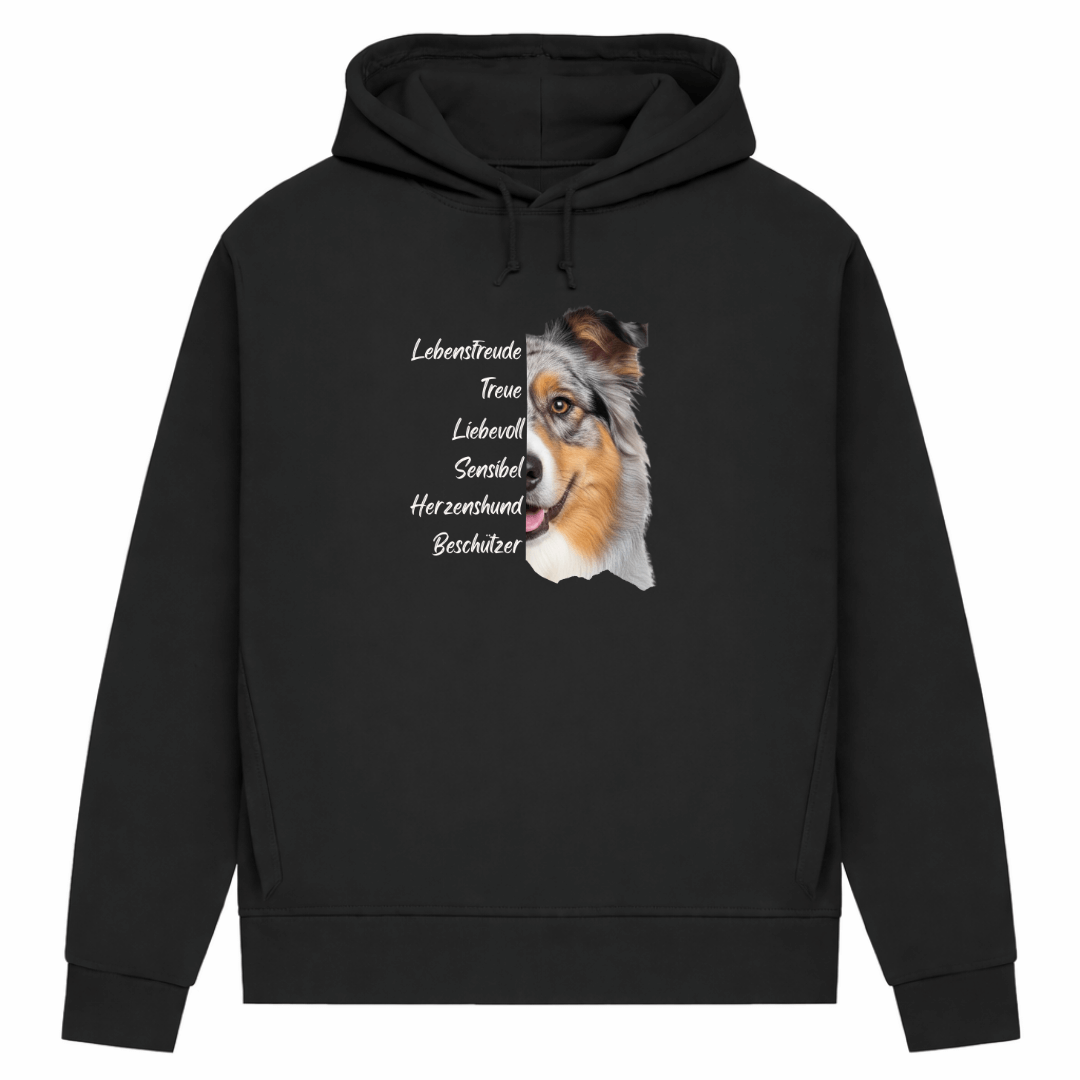 Australian Shepherd – Hoodie aus Bio-Baumwolle für Damen
