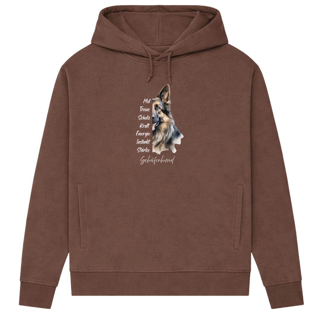 Schäferhund– Hoodie aus Bio-Baumwolle für Damen