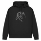 Wahre Liebe Stehohren– Hoodie aus Bio-Baumwolle für Damen
