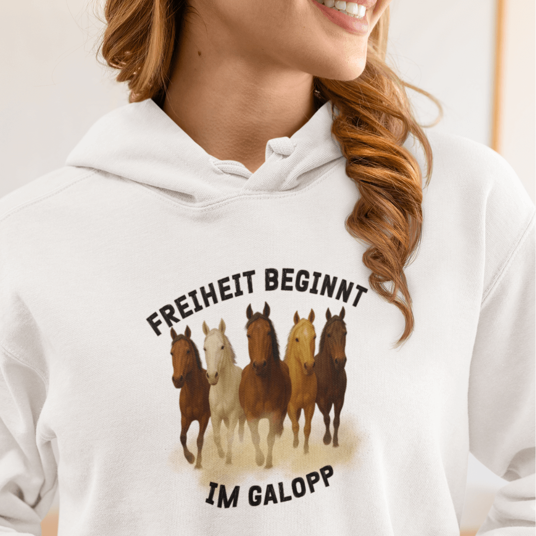 Galopp ist Freiheit - Bio-Hoodie für Damen