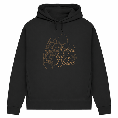 Vier Pfoten– Hoodie aus Bio-Baumwolle für Damen