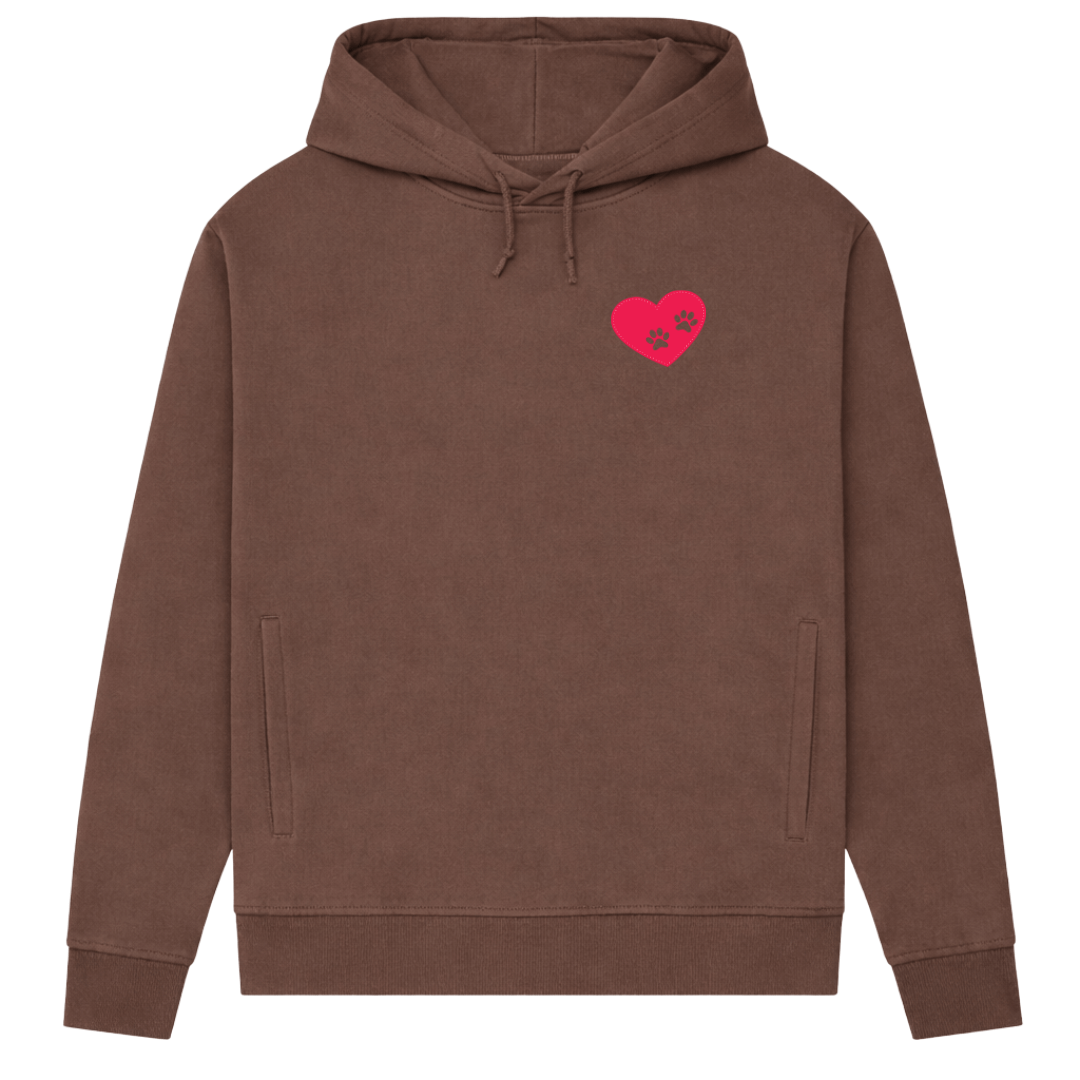 Pfötchen Im Herz– Hoodie aus Bio-Baumwolle für Damen