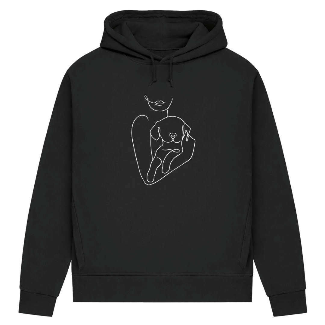 Welpenliebe – Hoodie aus Bio-Baumwolle für Damen