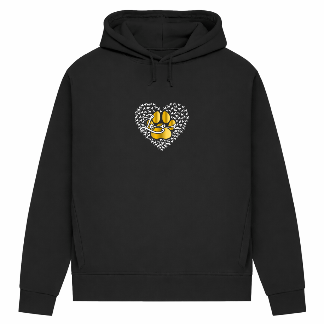 Love Dog– Hoodie aus Bio-Baumwolle für Damen