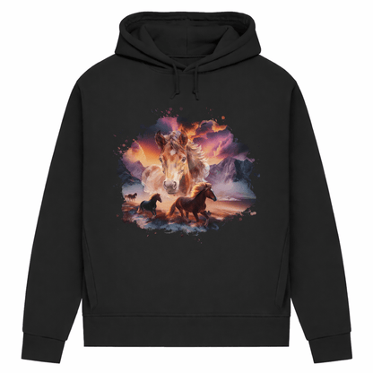 Magie der Pferde - Hoodie aus Bio-Baumwolle für Damen