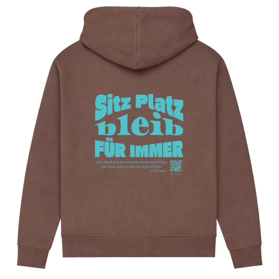 Dog Lover – Hoodie aus Bio-Baumwolle für Damen |Brustmotiv & Rückendruck