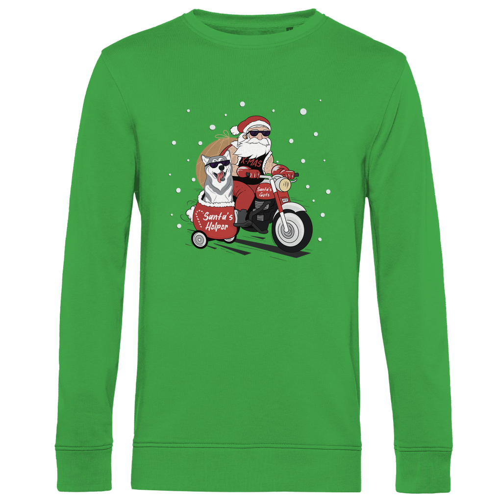 Biker Santa - Bio-Sweatshirt für Herren-Weihnachten