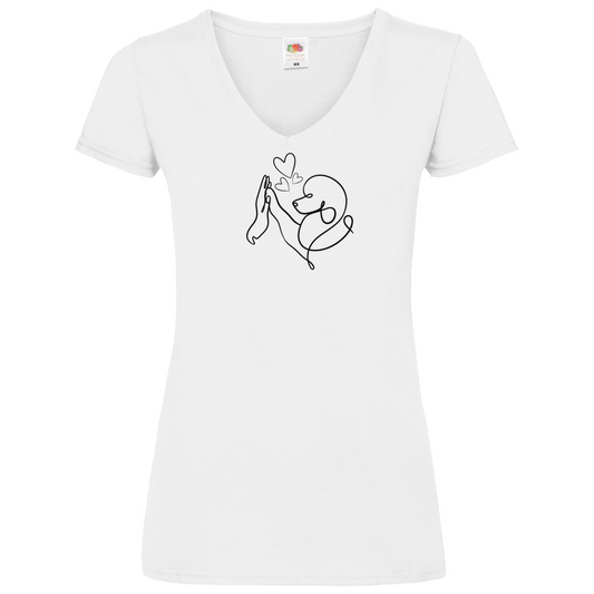 Pudelliebe - V-Shirt für Damen