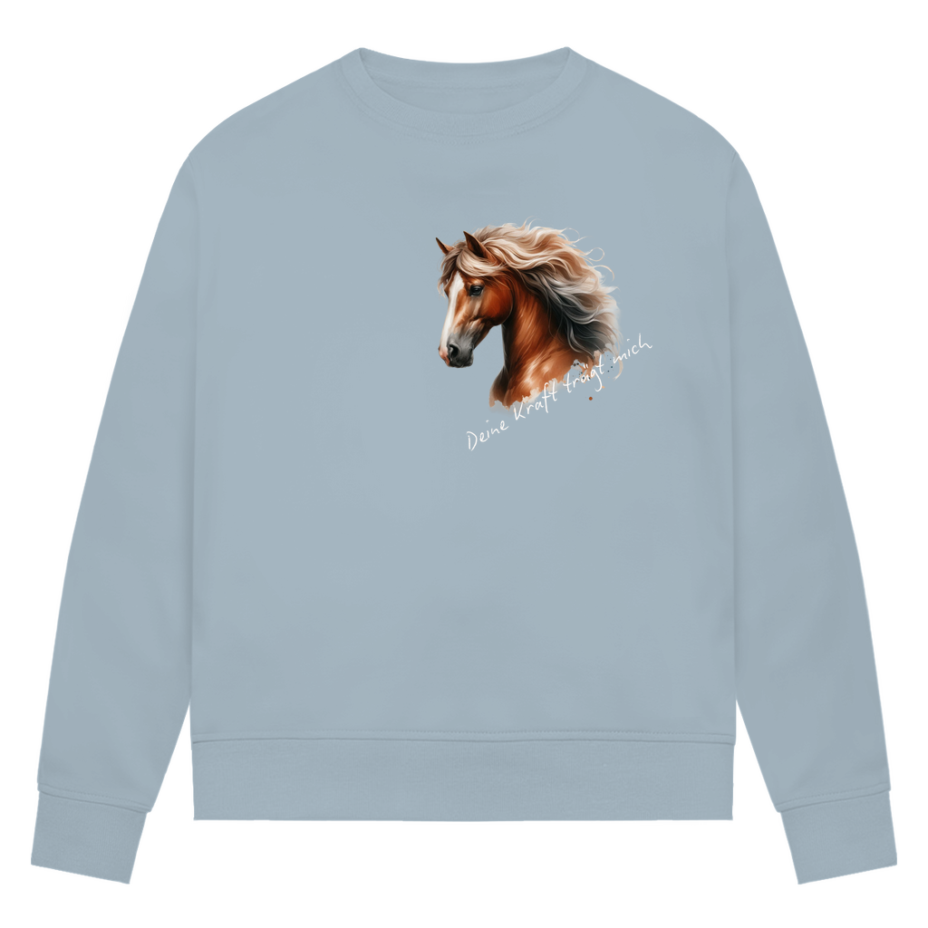 Kraft - Bio Sweatshirt für Damen |Brustmotiv