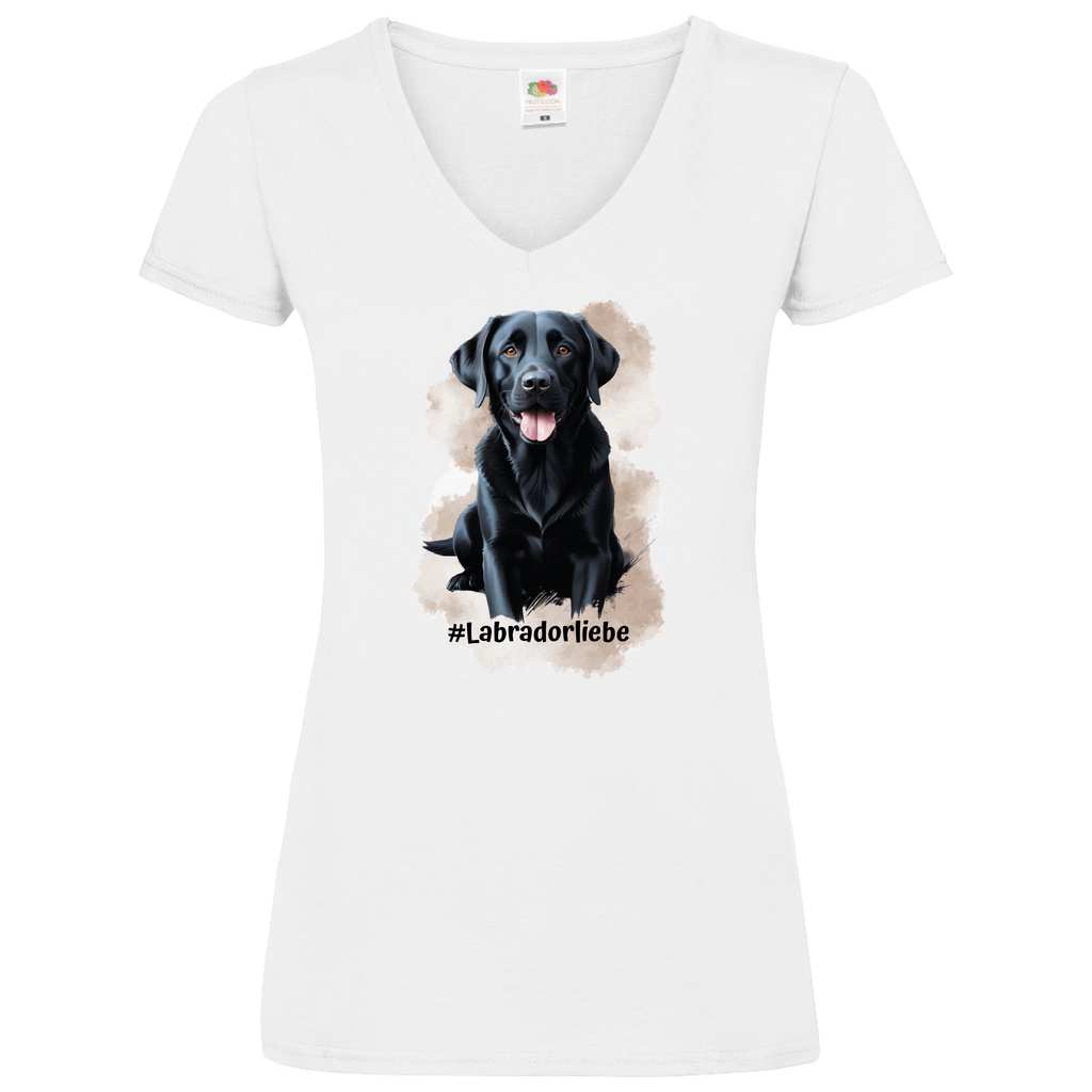 Labradorliebe - V-Shirt für Damen