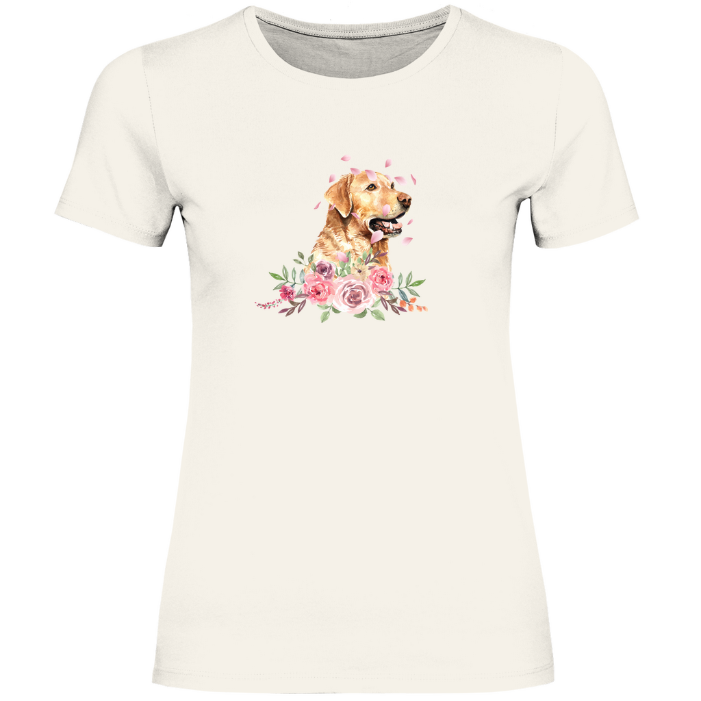 Flower Labrador - T-Shirt für Damen