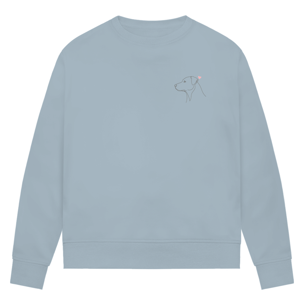 Treues Herz - Bio-Sweatshirt für Damen |Brustmotiv