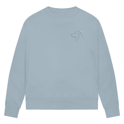 Treues Herz - Bio-Sweatshirt für Damen |Brustmotiv