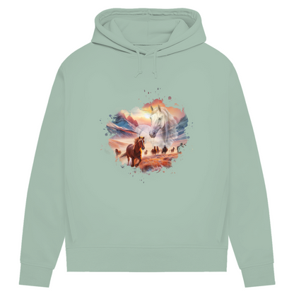 Liebe zu Pferden - Bio-Hoodie für Damen