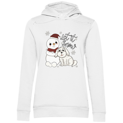 Let it snow- Bio-Hoodie für Damen-Weihnachten