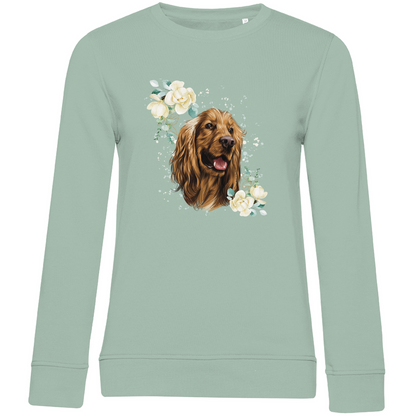 Flower Cocker Spaniel - Bio-Sweatshirt für Damen