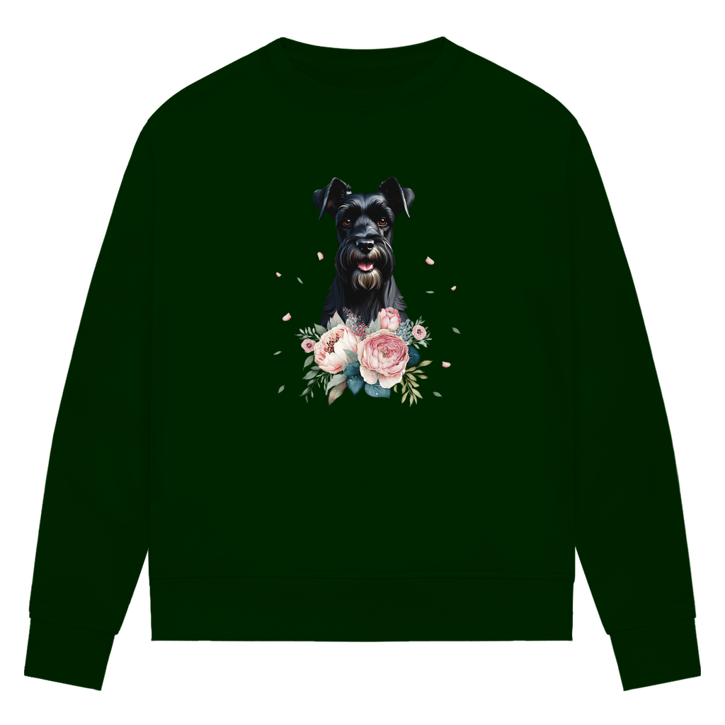 Flower Schnauzer - Bio-Sweatshirt für Damen