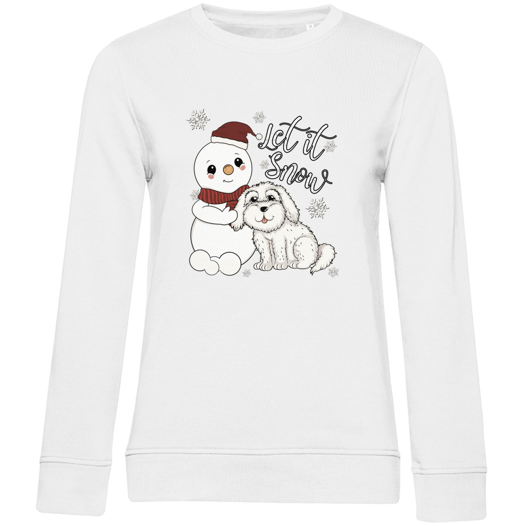 Let it snow - Bio-Sweatshirt für Damen-Weihnachten