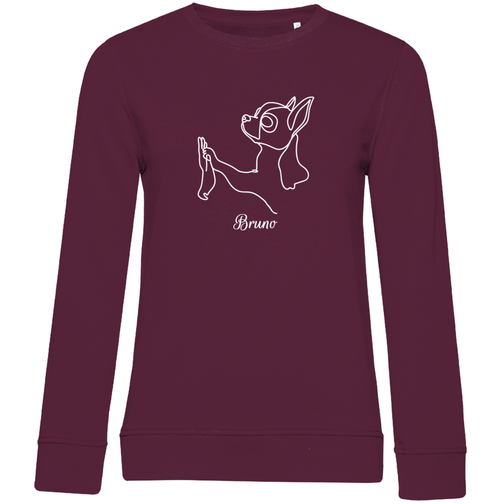 Chihuahua Team- Bio-Sweatshirt für Damen-Dein Wunschtext