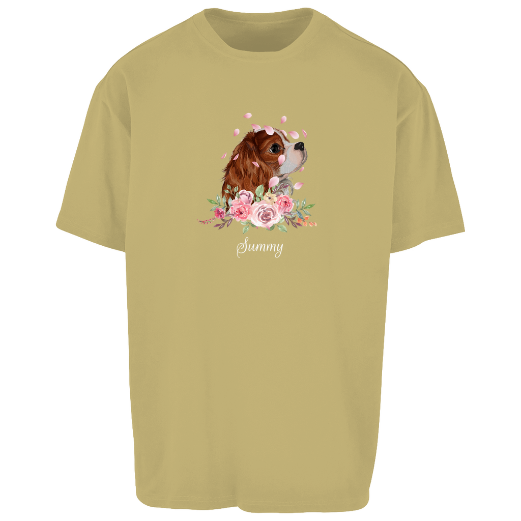 Flower Dog - Oversize T-Shirt Unisex - Dein Wunschtext