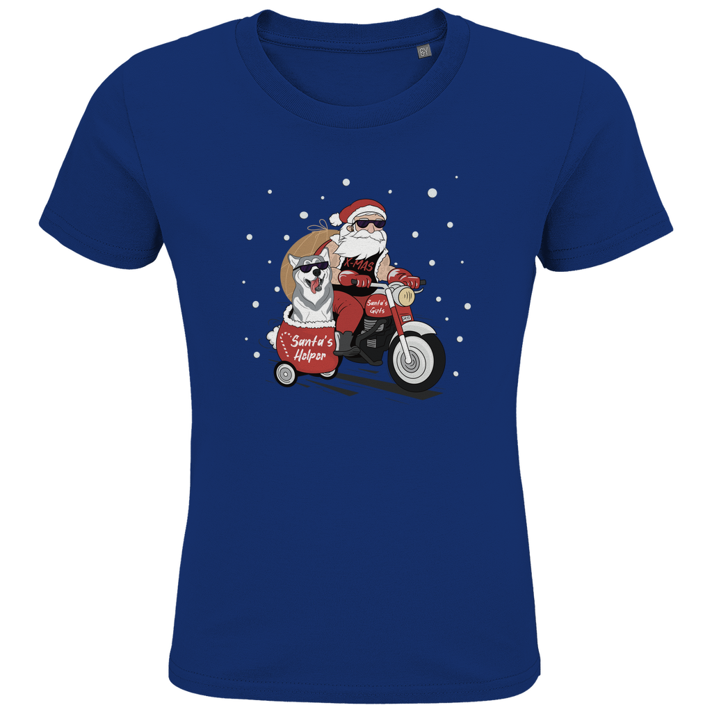 Biker Santa  - Bio T-Shirt für Kinder