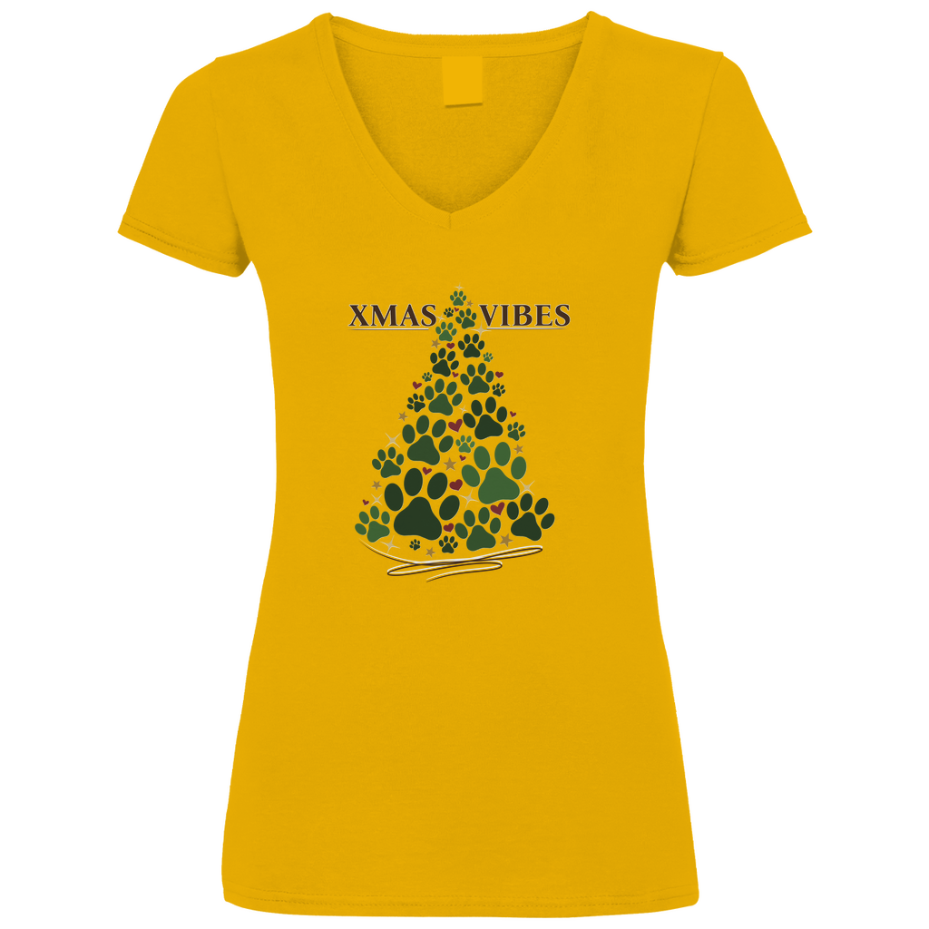 Xmas Vibes - V-Shirt für Damen