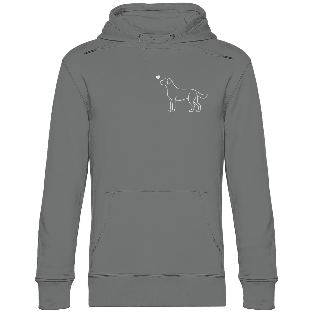 Labrador mit Herz - Bio-Hoodie für Herren