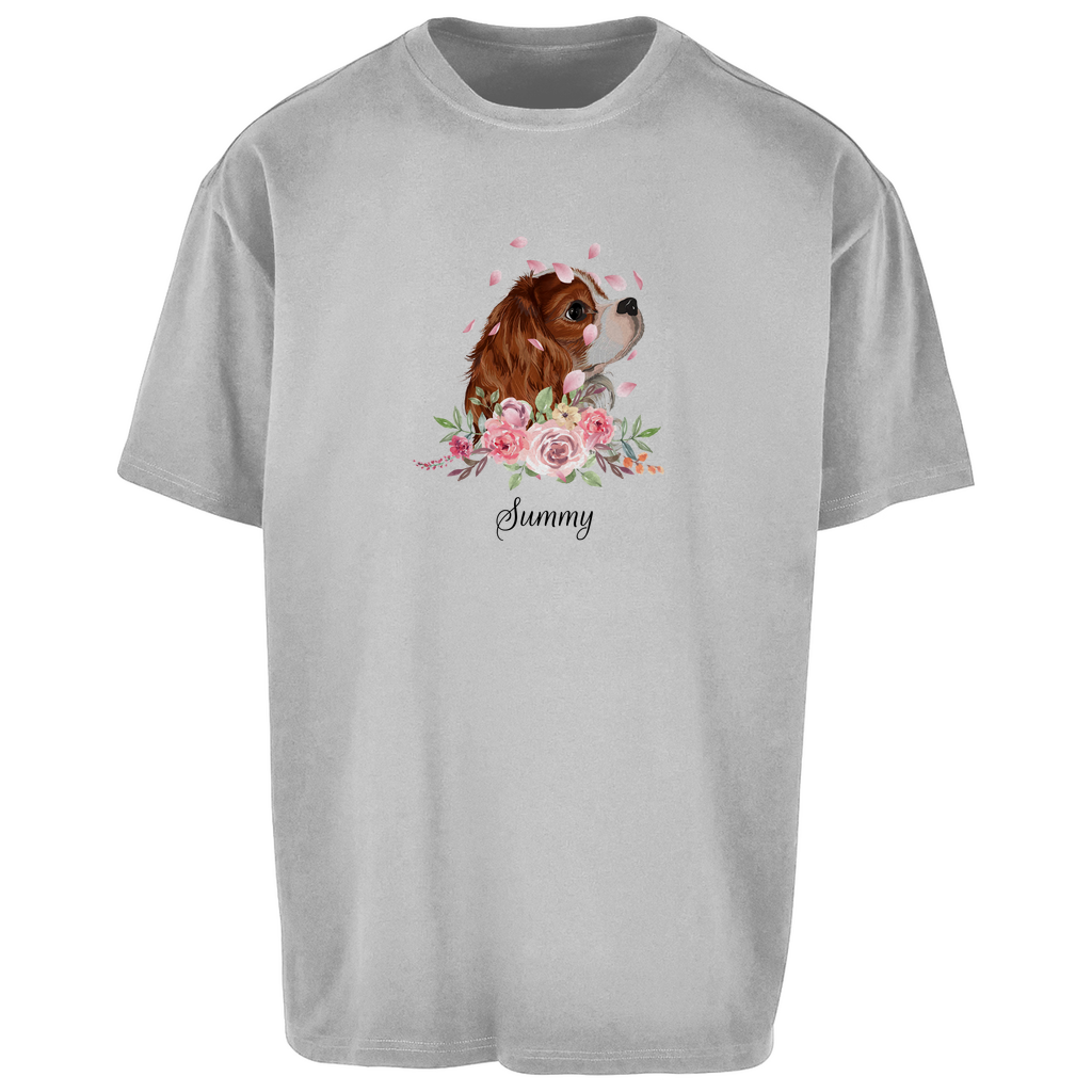 Flower Dog - Oversize T-Shirt Unisex - Dein Wunschtext