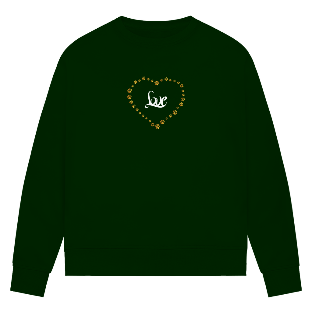 Pfötchenherz - Bio-Sweatshirt für Damen