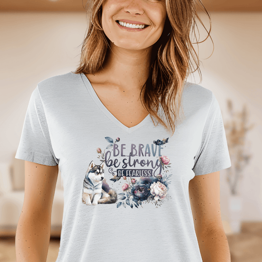 Be Strong - V-Shirt für Damen