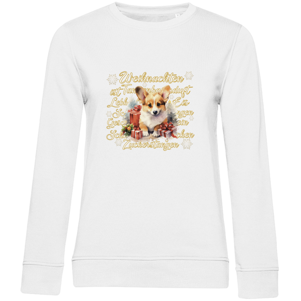 Weihnachten ist... Corgi - Bio-Sweatshirt für Damen-Weihnachten