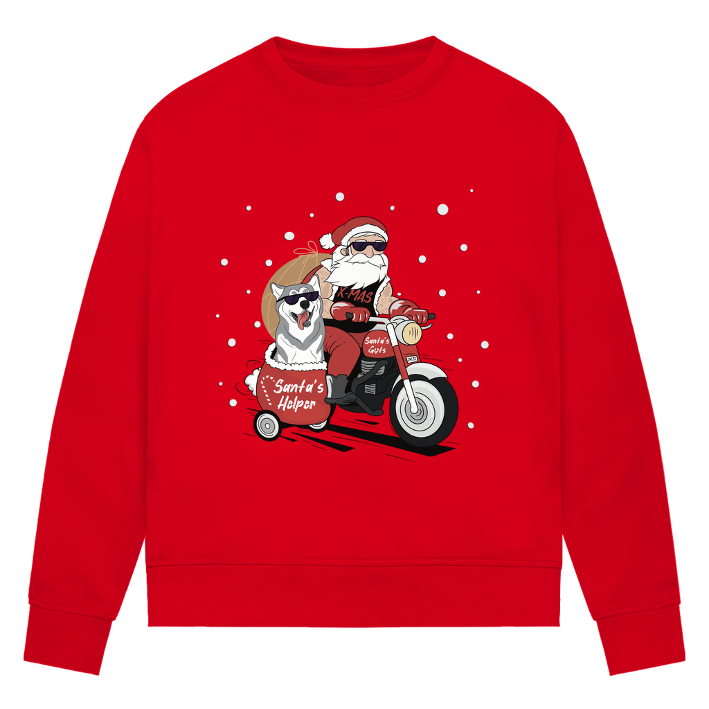 Biker Santa - Bio-Sweatshirt für Damen