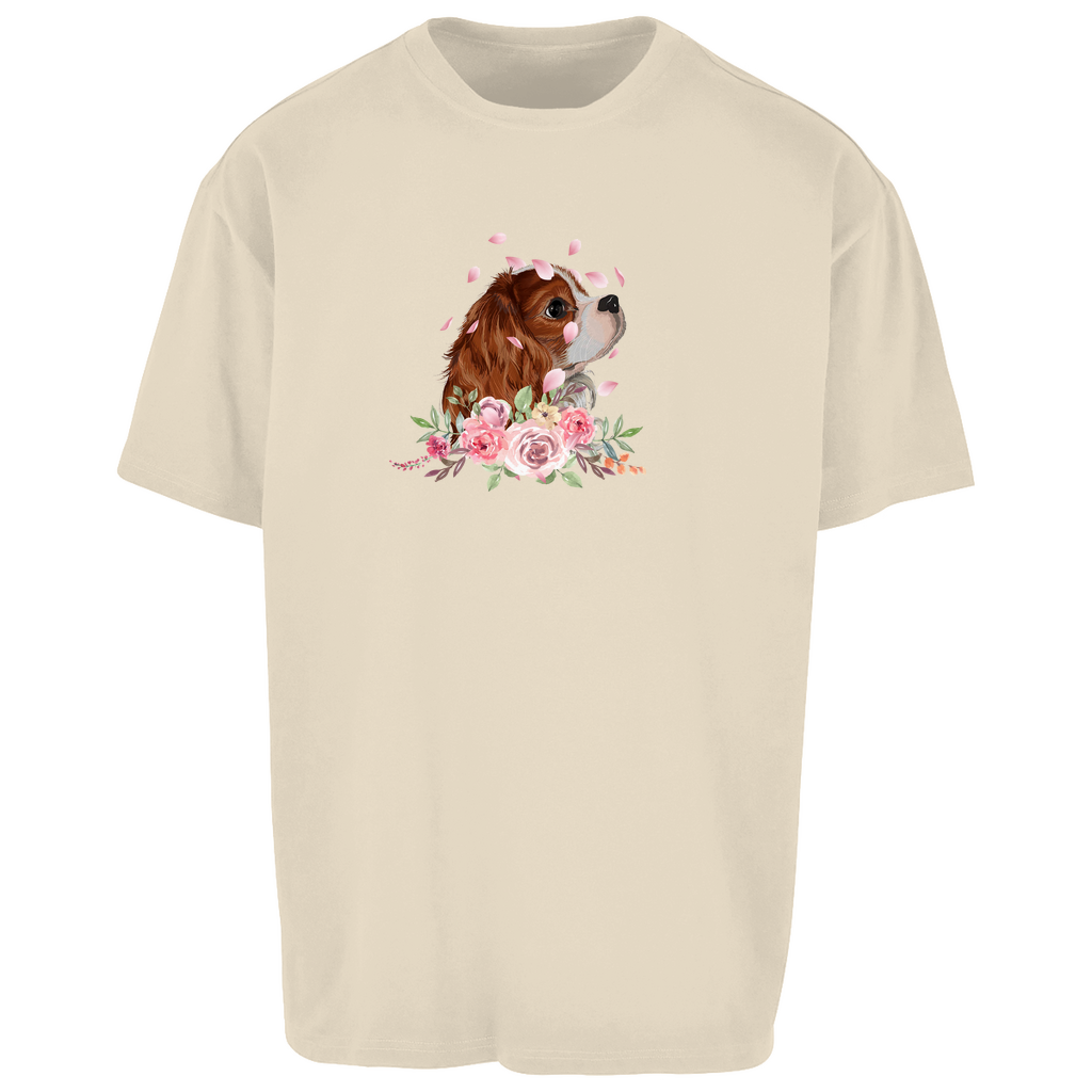 Flower Cavalier King Charles - Oversize T-Shirt - Unisex