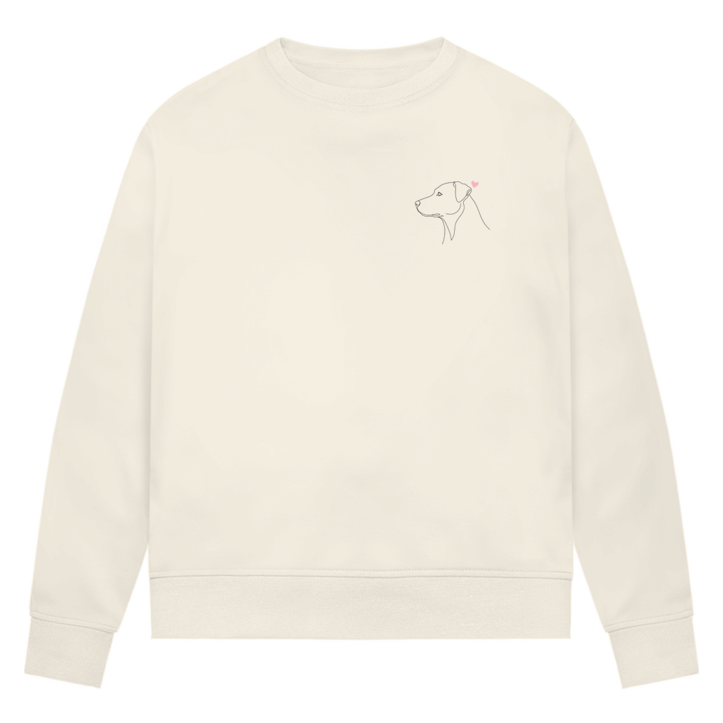 Treues Herz - Bio-Sweatshirt für Damen |Brustmotiv