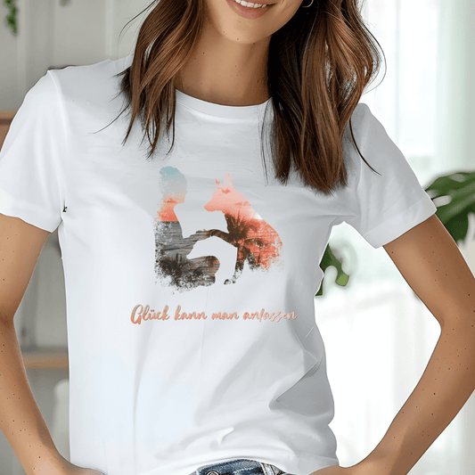 Glück kann man anfassen - T-Shirt für Damen