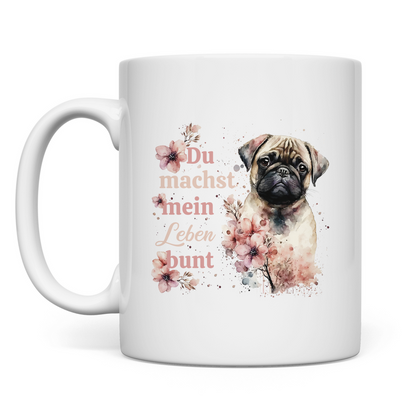 Pastell Mops - Tasse