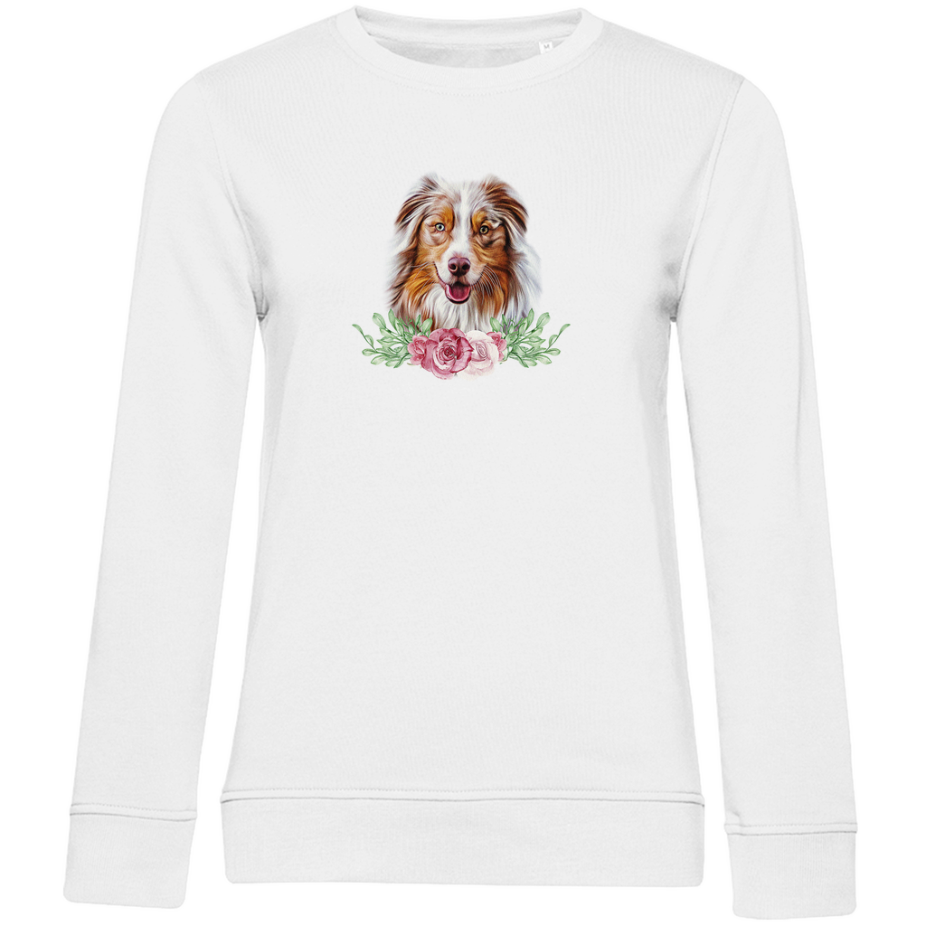 Flower Australian Shepherd - Bio-Sweatshirt für Damen