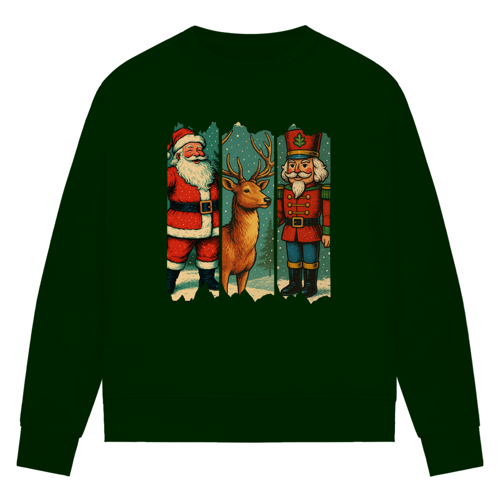 Damen Premium Bio Sweatshirt Weihnachten