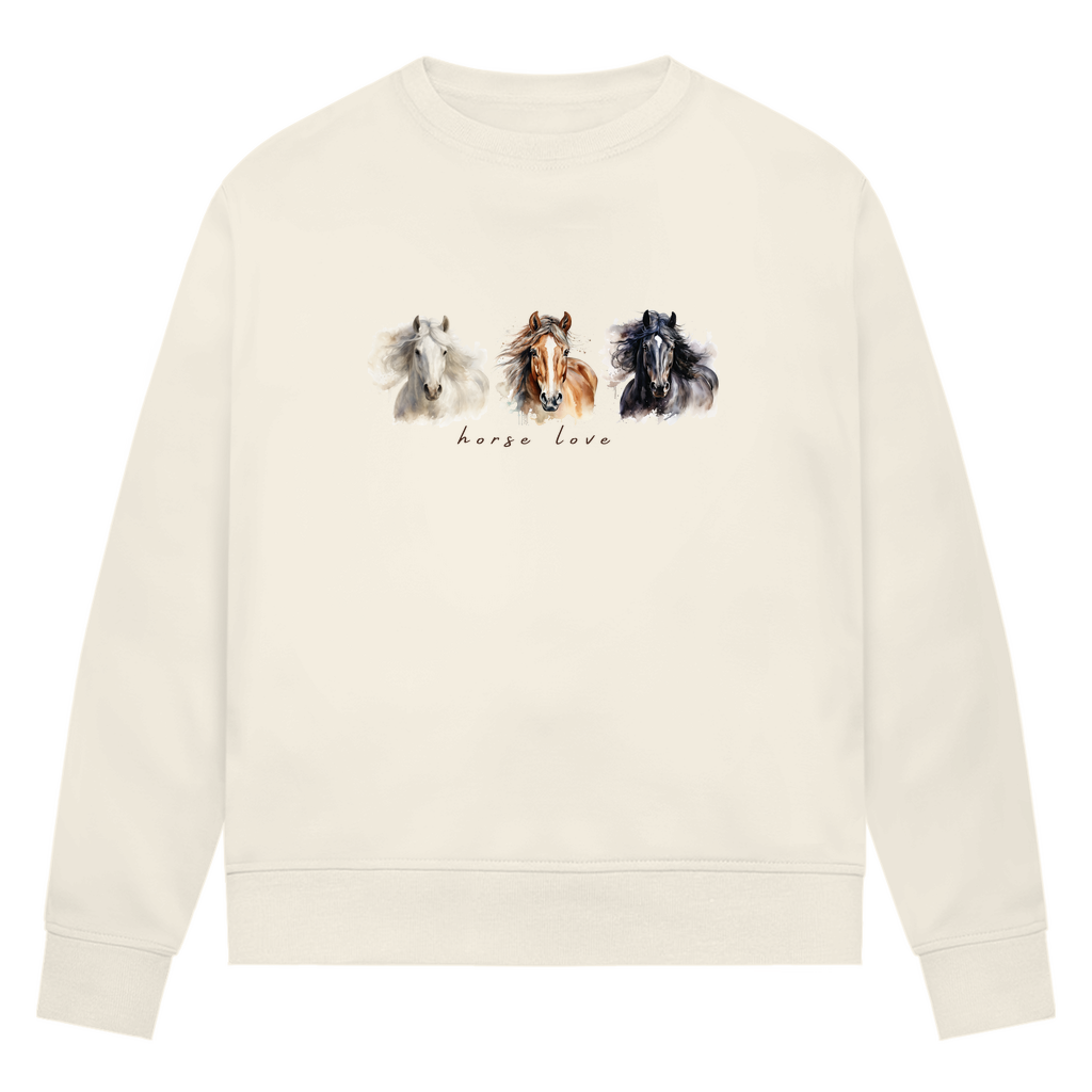 Horse Love - Bio-Sweatshirt für Damen