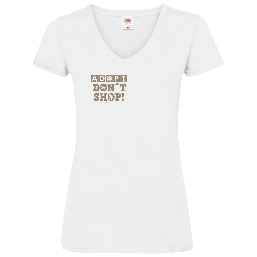 Strays of Streets Adopt Don´t Shop V-Shirt für Frauen