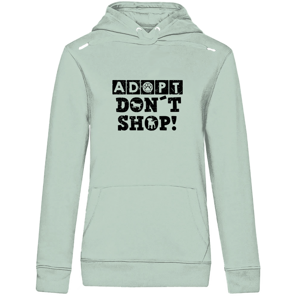 Adopt don't shop - Bio-Hoodie für Damen